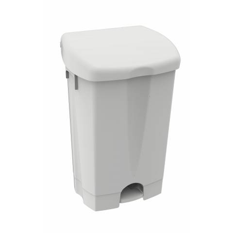 POUBELLE À PÉDALE 50L BLANCHE