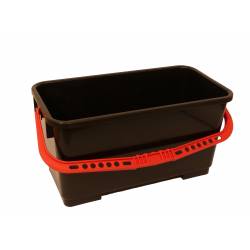 SEAU NOIR AVEC ANSE ROUGE 22L