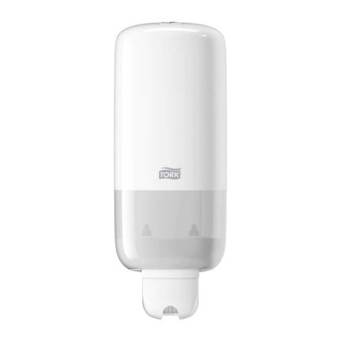 DISTRIBUTEUR SAVON LIQUIDE MANUEL BLANC 1L S1