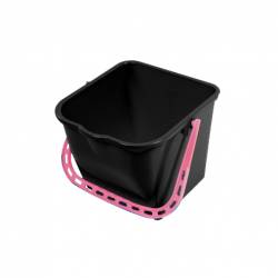 SEAU NOIR AVEC ANSE BLEUE 15L