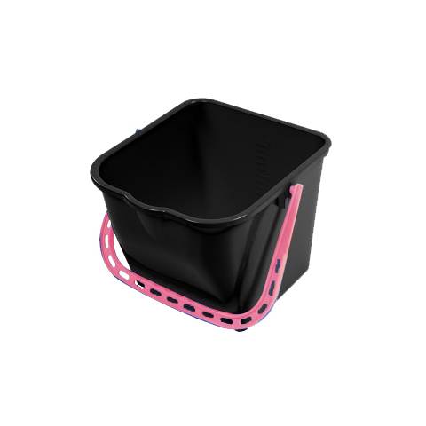 SEAU NOIR AVEC ANSE BLEUE 15L