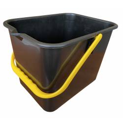 SEAU 9L NOIR ANSE JAUNE
