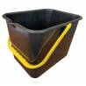 SEAU 9L NOIR ANSE JAUNE
