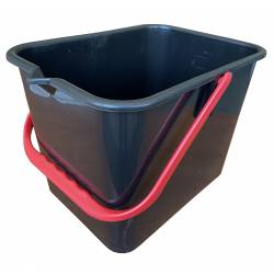 SEAU 9L NOIR ANSE rouge