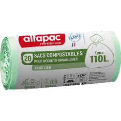 SAC COMPOSTABLE VERT 110L 32µ