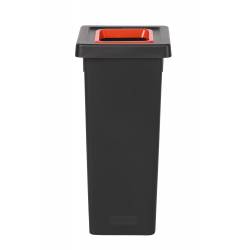 POUBELLE TRI SÉLECTIF FIT 50L NOIR/ROUGE
