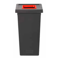 POUBELLE TRI SÉLECTIF FIT 70L NOIR/ROUGE