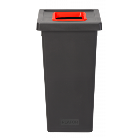 POUBELLE TRI SÉLECTIF FIT 70L NOIR/ROUGE