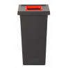 POUBELLE TRI SÉLECTIF FIT 70L NOIR/ROUGE POUBELLE TRI SÉLECTIF FIT 70L NOIR/ROUGE