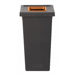POUBELLE TRI SÉLECTIF FIT 70L NOIR/MARRON
