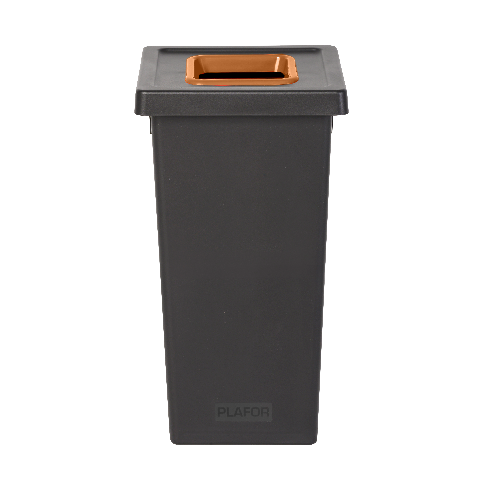 POUBELLE TRI SÉLECTIF FIT 70L NOIR/MARRON