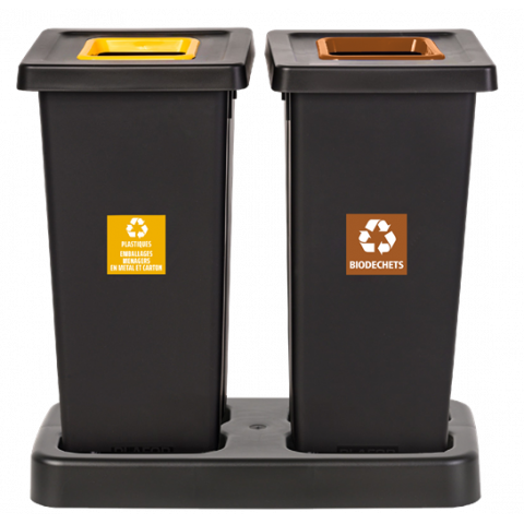 BASE SOCLE POUR 2 POUBELLES FIT 70L