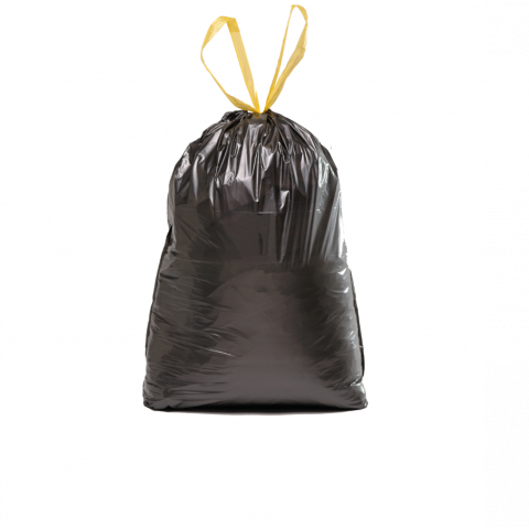 SAC AVEC LIENS COULISSANTS NOIR 30L