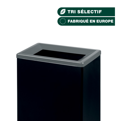 COUVERCLE BLEU POUR CORPS DE COLLECTEUR DE TRI SÉLECTIF EN MÉTAL 60L