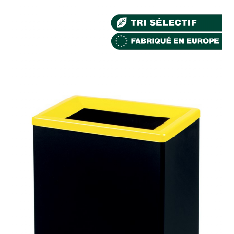 COUVERCLE BLEU POUR CORPS DE COLLECTEUR DE TRI SÉLECTIF EN MÉTAL 60L