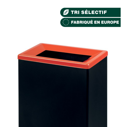 COUVERCLE BLEU POUR CORPS DE COLLECTEUR DE TRI SÉLECTIF EN MÉTAL 60L