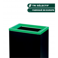 COUVERCLE BLEU POUR CORPS DE COLLECTEUR DE TRI SÉLECTIF EN MÉTAL 60L