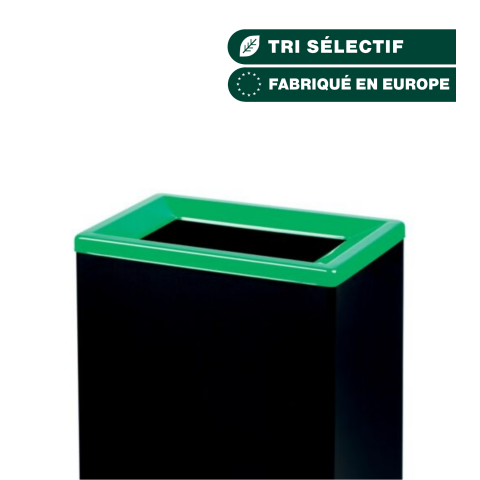 COUVERCLE BLEU POUR CORPS DE COLLECTEUR DE TRI SÉLECTIF EN MÉTAL 60L