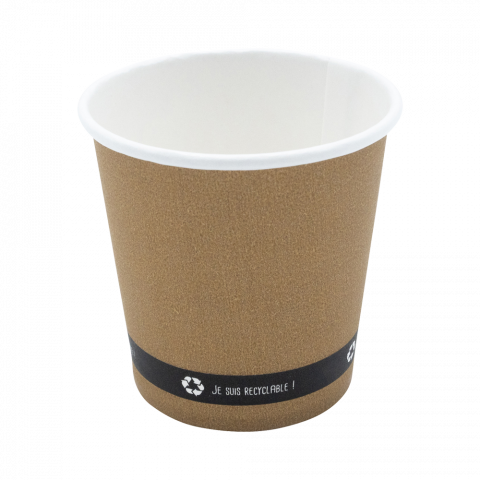 GOBELET CARTON KRAFT 10CL X1000